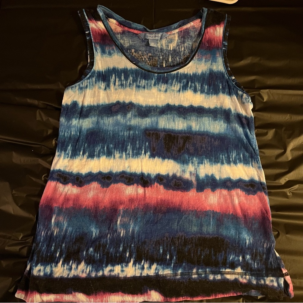 Simply Vera by Vera Wang- Sleeveless Tie Dye tank top/ Rayon- XS
